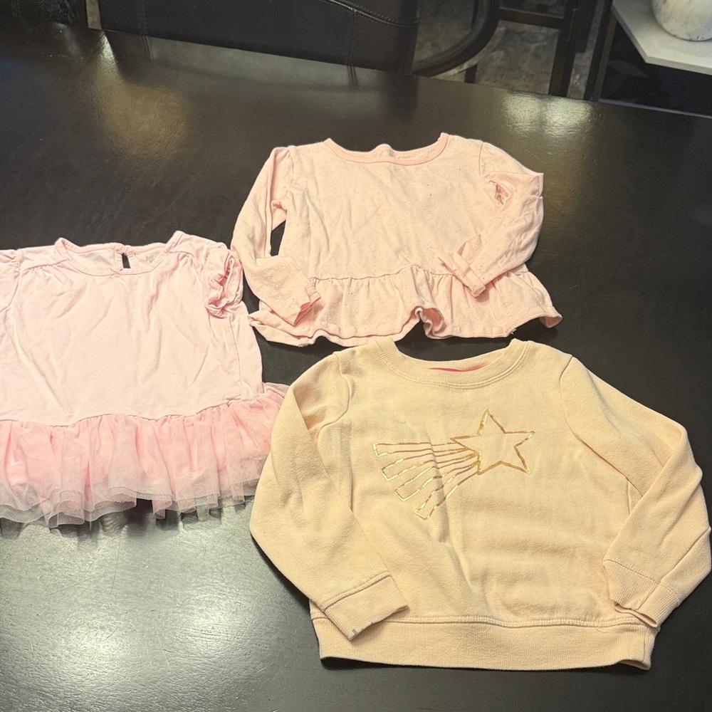 Cat & Jack Pink Sweatshirt and Tops Set